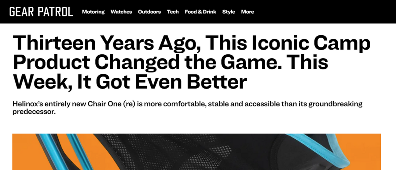 Helinox continues to redefine portable outdoor furniture